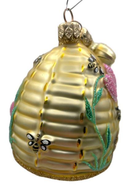 Patricia Breen Wisteria Beeskep Pink Bees Flowers Spring Holiday Ornament 99424