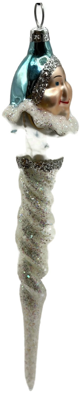 Christopher Radko Jack Frost Twisted Icicle Glass Christmas Ornament 93 333 08