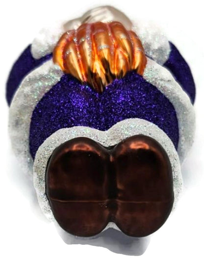 Patricia Breen A Snack For Rudolph Purple Glitter Santa Christmas Ornament 96449