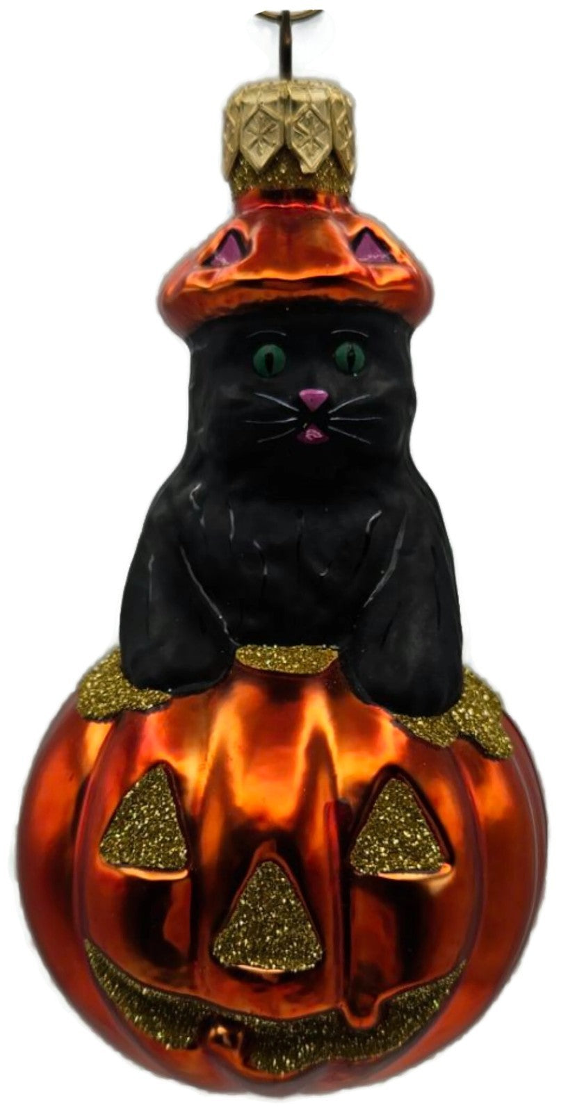 Patricia Breen Cat-O-Lantern Pumpkin Matte Christmas Halloween Ornament 98040