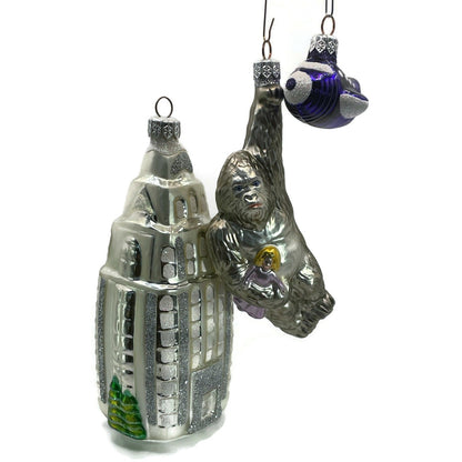 Patricia Breen Manhattan Ape Pearl Purple Plane 2 Part Christmas Ornament 982815