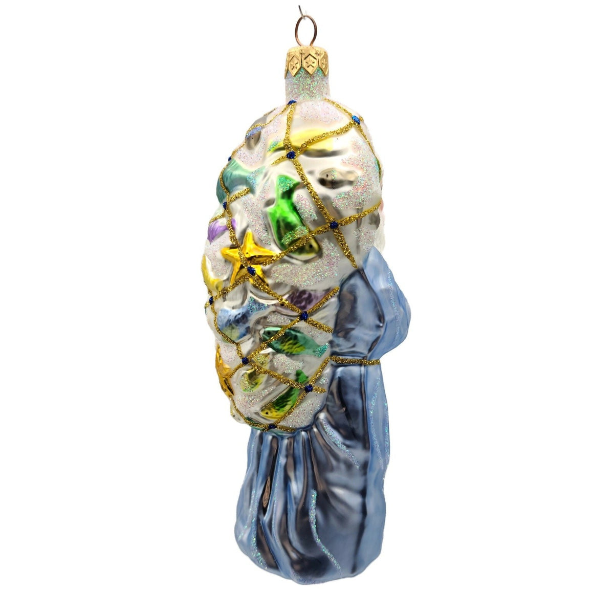 Patricia Breen Saint Peter Fisher of Men Blue Santa Christmas Ornament 97396