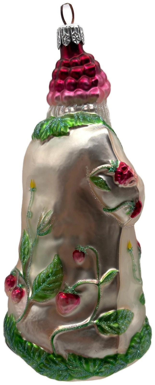 Patricia Breen Raspberry Santa Spring Fruit Green Pink Christmas Ornament 99903