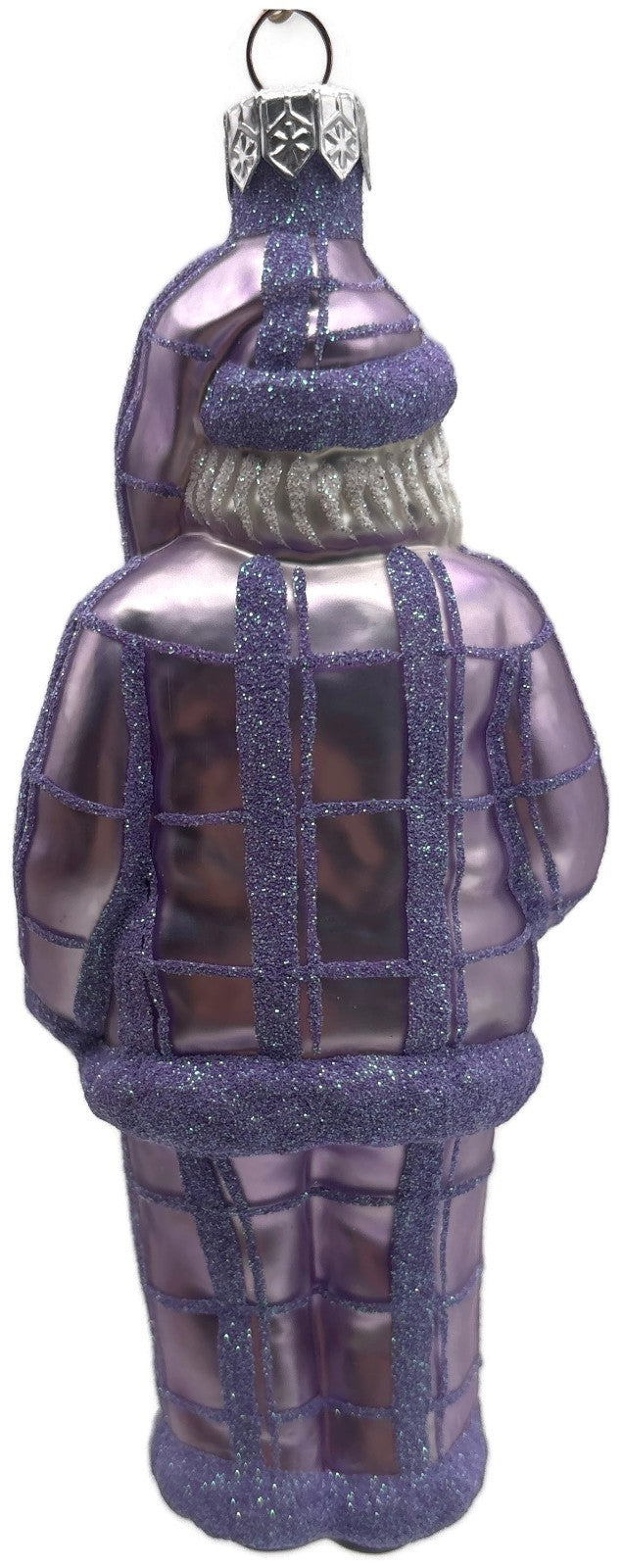 Patricia Breen Ring In The New Lavender Plaid Santa Christmas Ornament CATZ 97346
