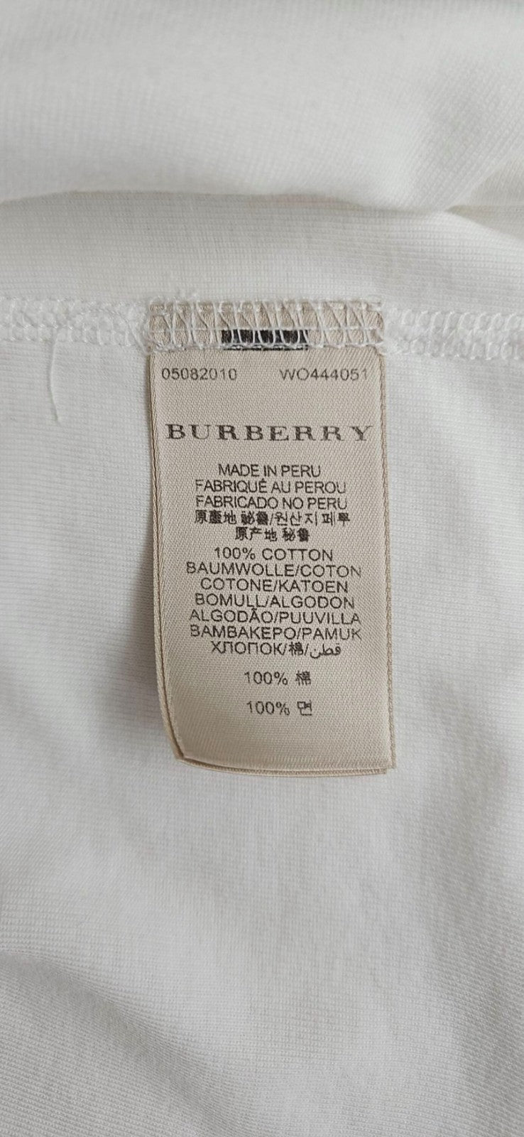 Burberry Brit Check Elbow Patch White Long Sleeve Top T Shirt Pullover Small13