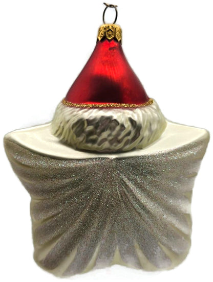 Kurt Adler Komozja Polonaise Star Santa Claus Head Mercury Christmas Ornament4