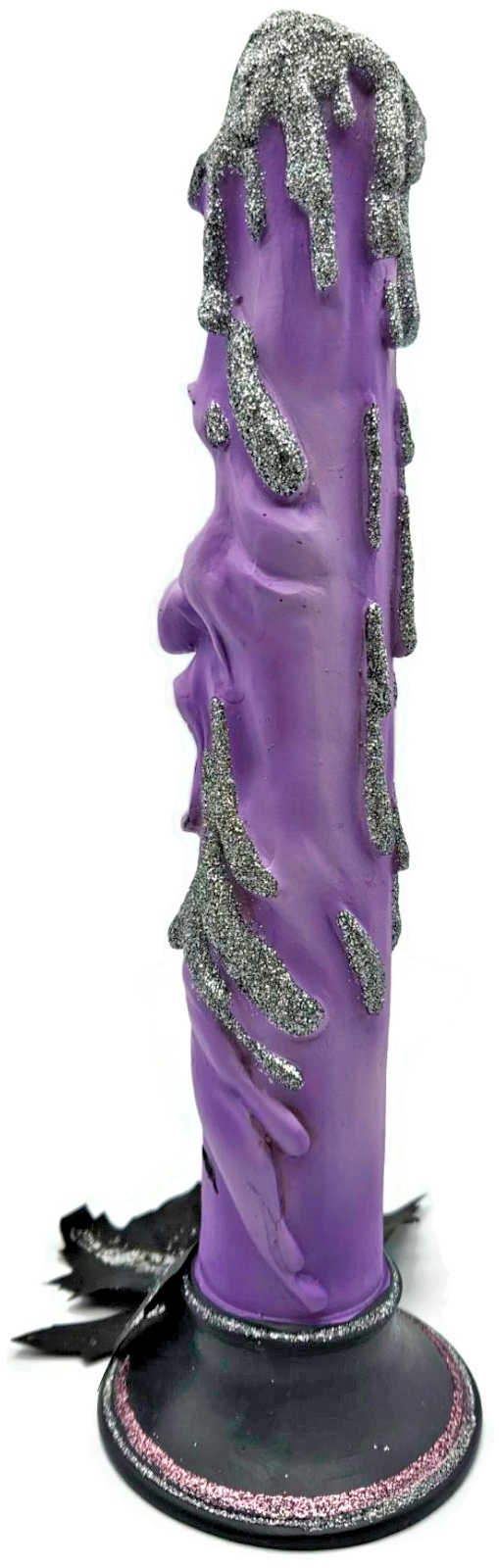 Kurt Adler Anthropomorphic LED Candle Stick Ghost Face Purple Halloween Decor7