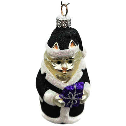 Patricia Breen Kitty Claus Black Purple Present Cat Halloween Ornament 9656AUC2