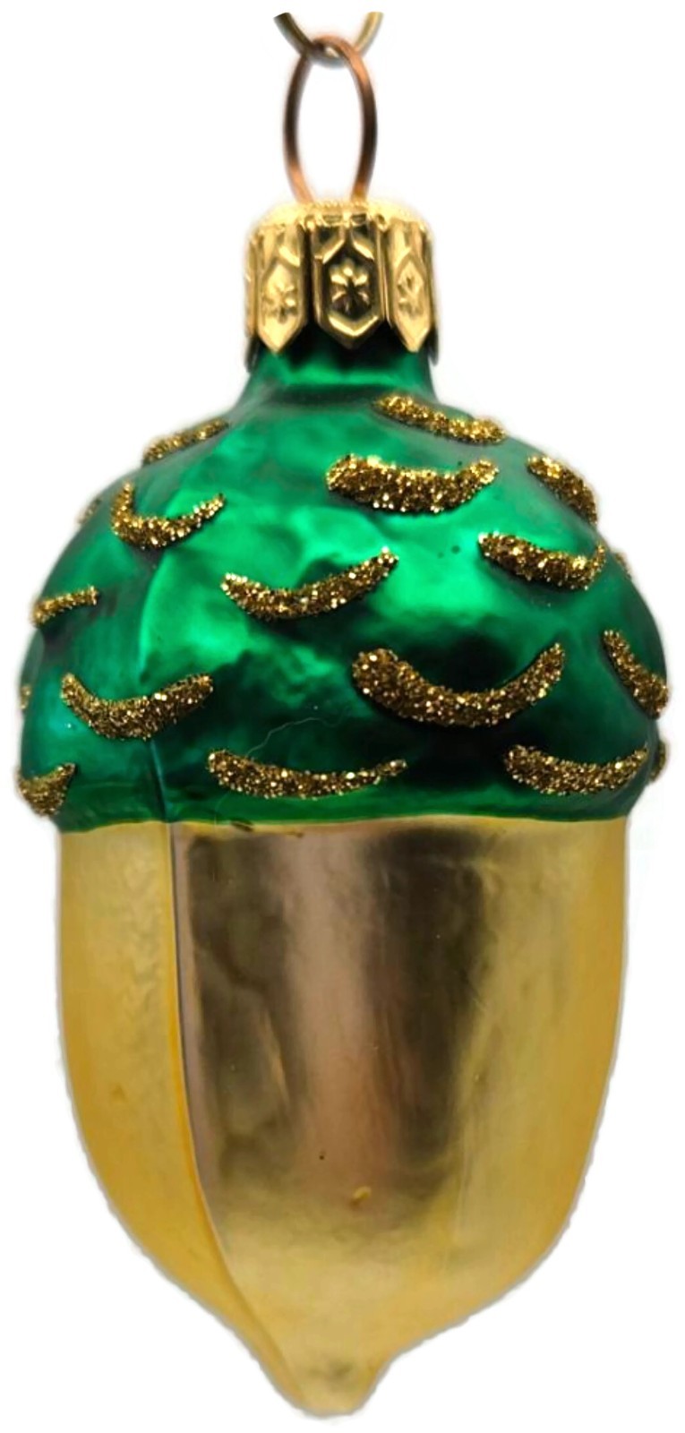 Patricia Breen Walk in the Woods Acorn Gold Green Fall Christmas Ornament 96512