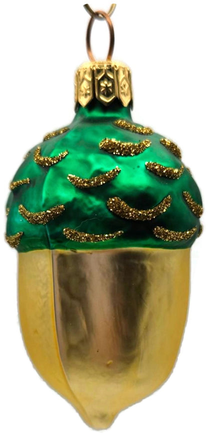 Patricia Breen Walk in the Woods Acorn Gold Green Fall Christmas Ornament 96512