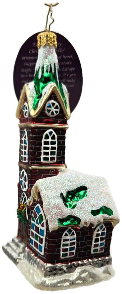 Christopher Radko A Place To Pray Church Glass Christmas Tree Ornament 10169508