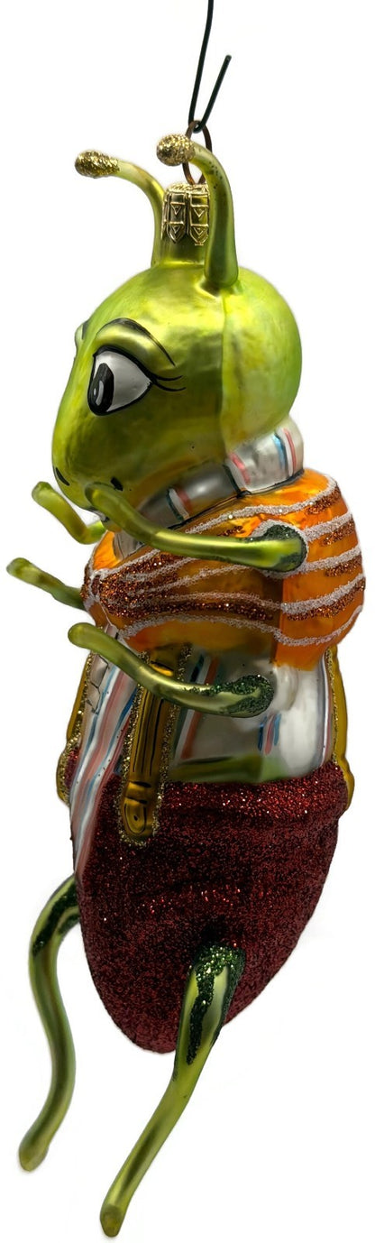Slavic Treasures Whopper Hopper Green Bug Glass Ornament 99-154-A-FB6