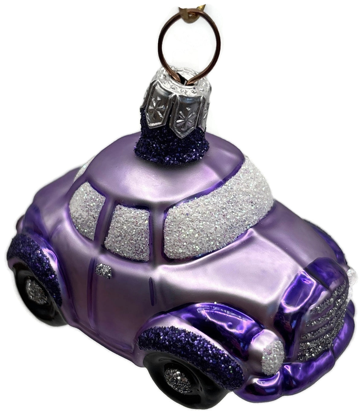 Patricia Breen Car Purple Glass OOAK Christmas Tree Decor Ornament CATZ 9900CO8