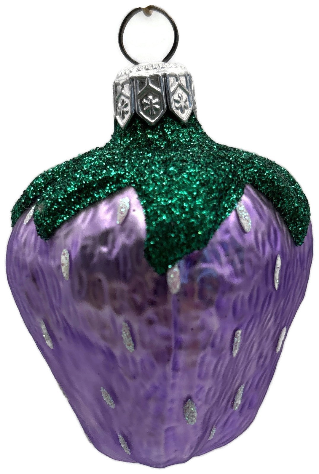 Patricia Breen Frosted Strawberry Lavender Spring Fruit Christmas Ornament 96145