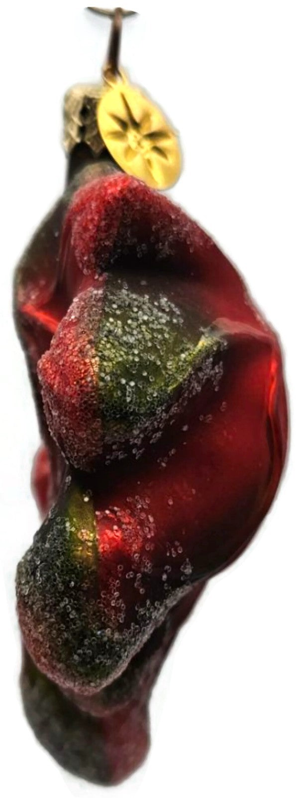 Christopher Radko Mini Maple Frost Red Yellow Leaf Christmas Ornament 98-148-03