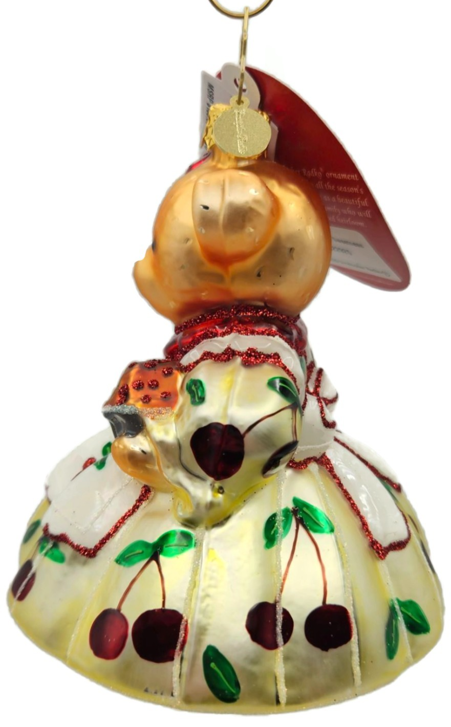 Christopher Radko Muffys Slice of Sweetness Bear Glass Holiday Ornament 10229259