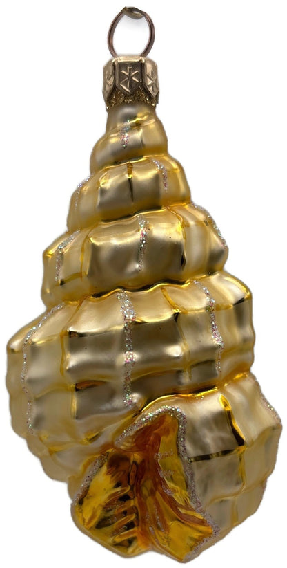 Patricia Breen Eric's Shell Gold Nautical Aquatic Christmas Ornament 9900CATZ2