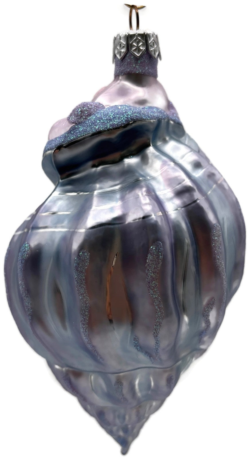 Patricia Breen Coastal Santa Periwinkle Matte Nautical Christmas Ornament 97103