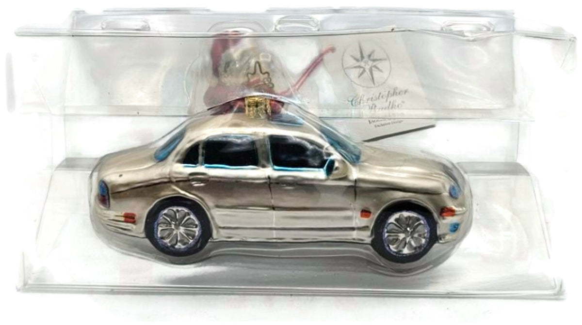 Christopher Radko Jaguar S-Type Santa Car Christmas Ornament 30104684