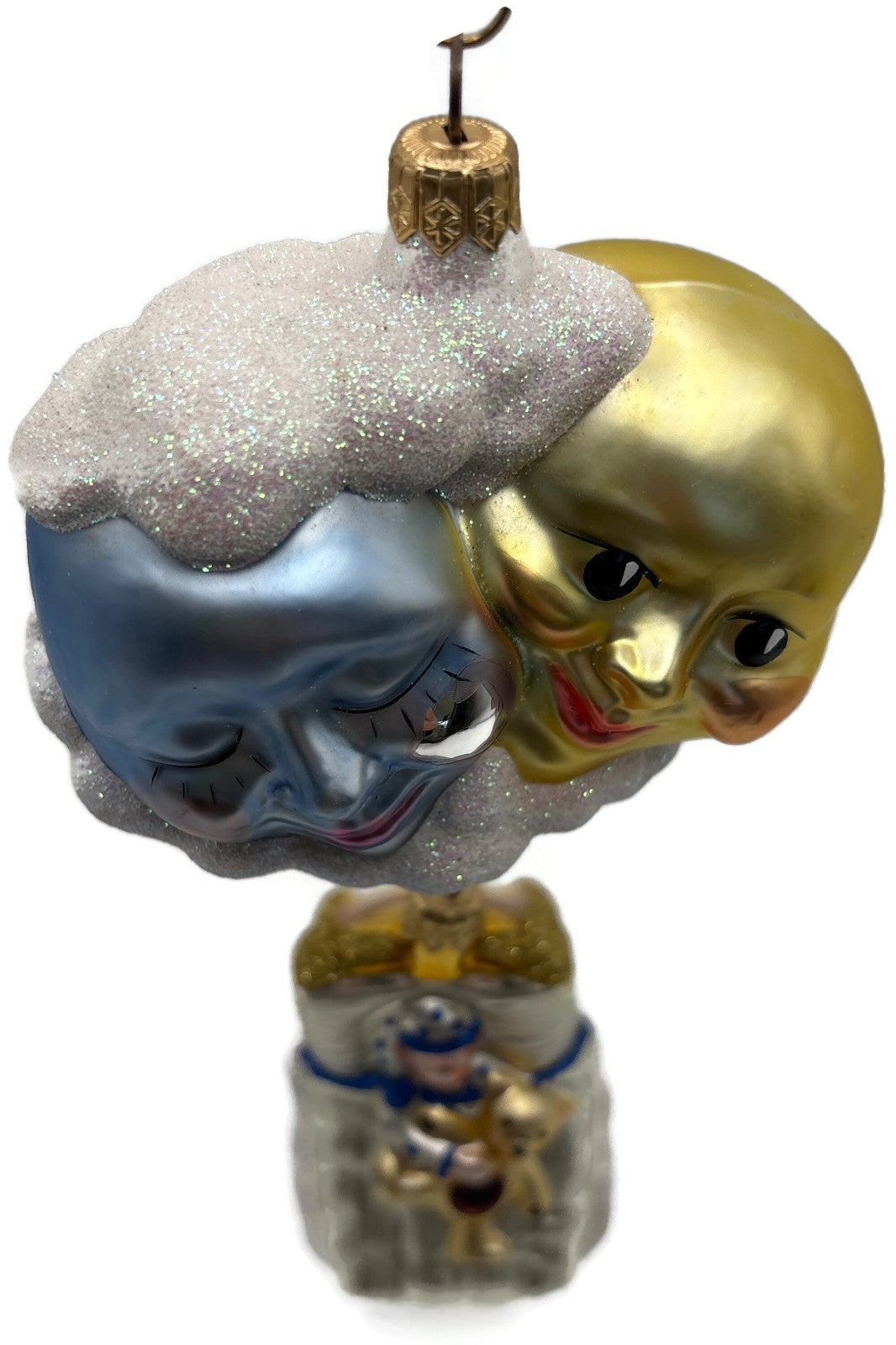 Patricia Breen Sweet Dreams Pearl Bed Gold Bear Blanket Christmas Ornament 97478