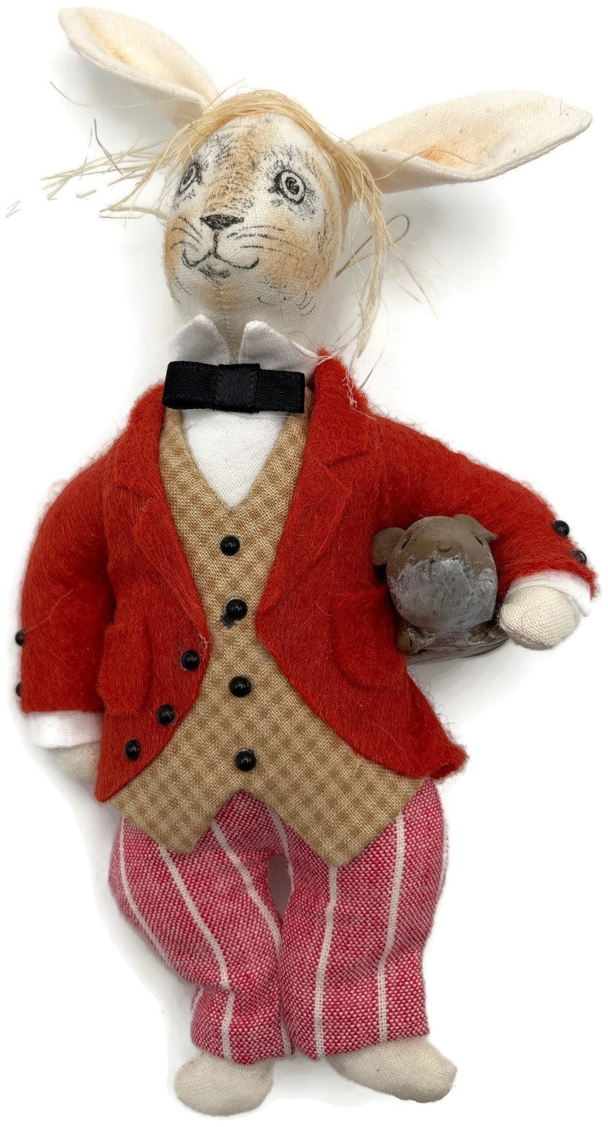 Gladys Boalt March Hare Alice in Wonderland Red Striped Christmas Tree Ornament0