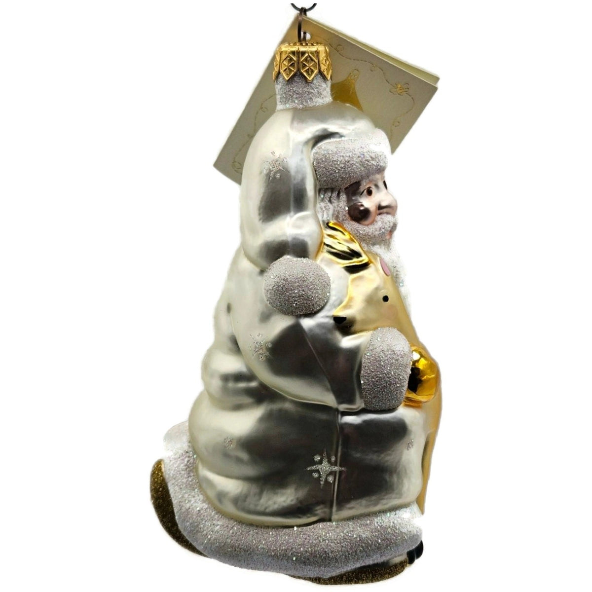 Patricia Breen Santa and Sarenka Glittered Snowflakes Christmas Ornament 98384