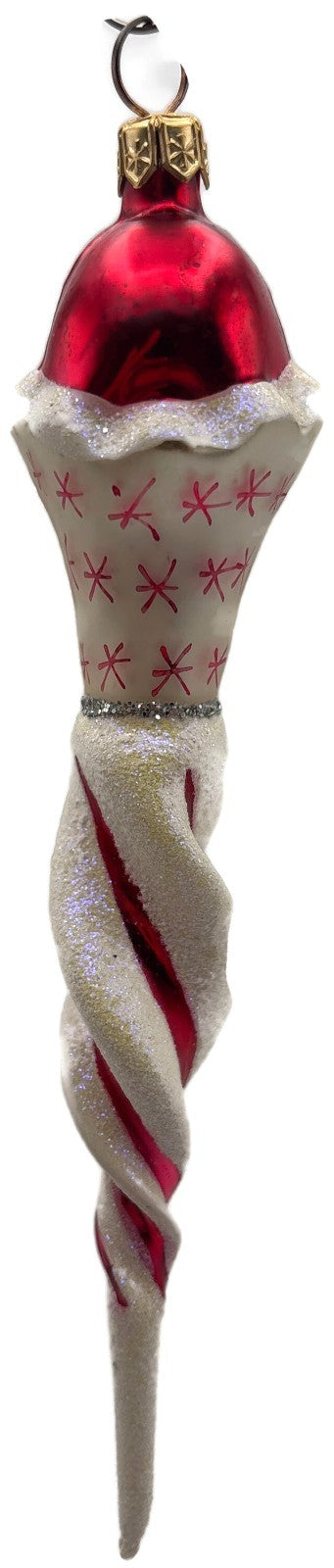 Christopher Radko Jack Frost Jr Red Icicle Christmas Ornament 1998 98-265-02