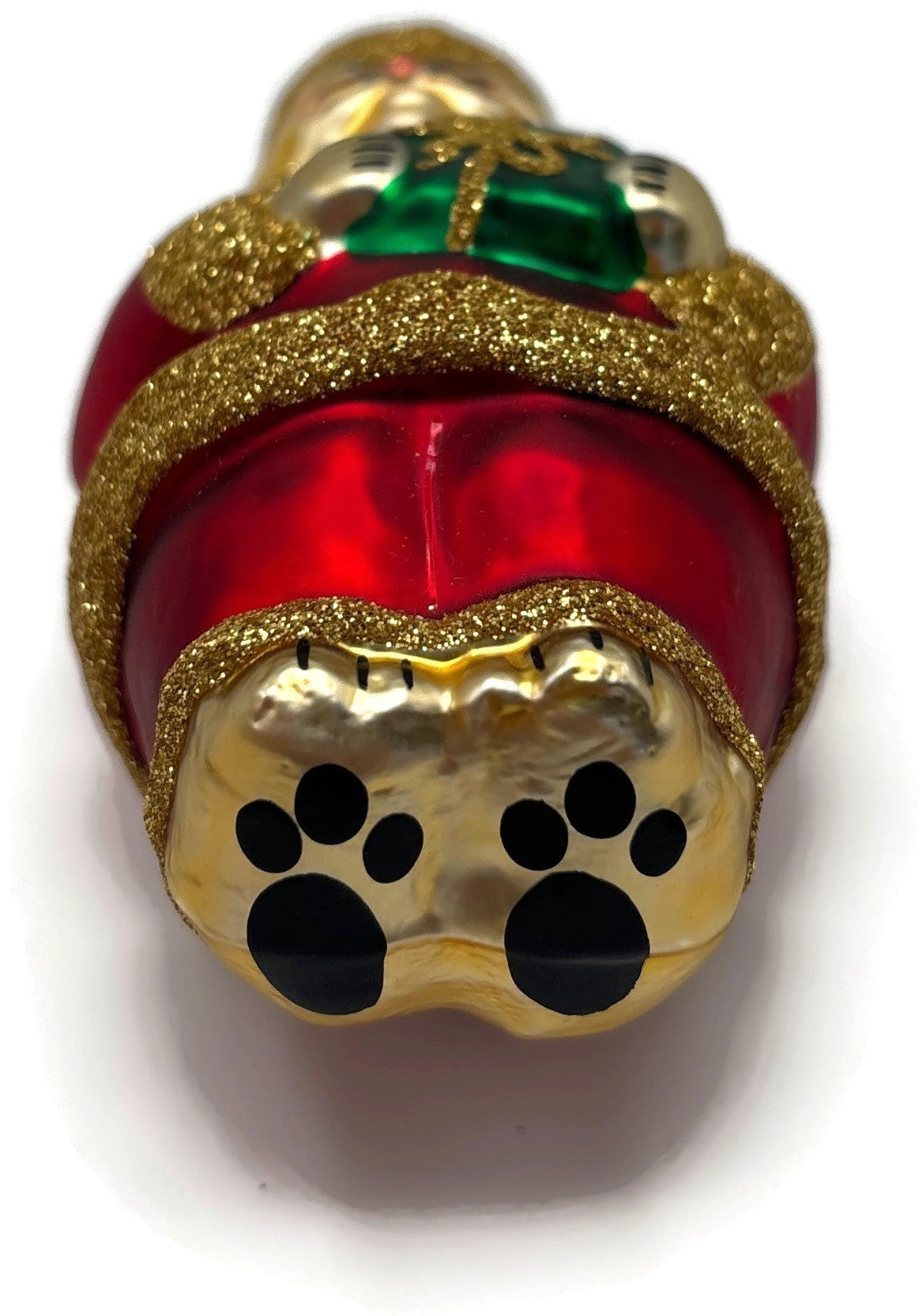 Patricia Breen Santa Paws Red Gold Trim Cat Animal Christmas Tree Ornament 95369