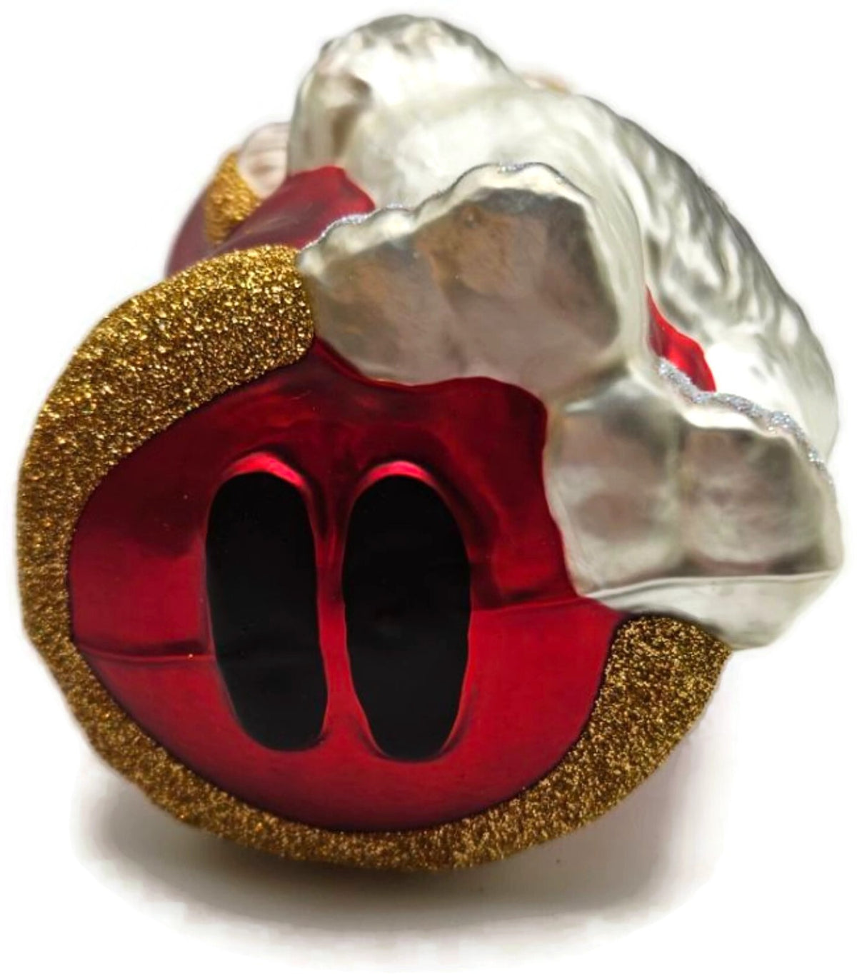 Patricia Breen Just What I Wanted Santa Dog Red Glass Christmas Ornament 98259
