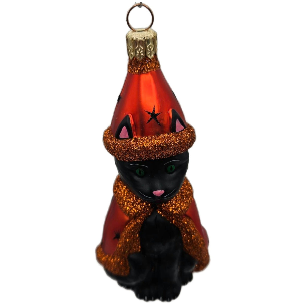 Patricia Breen Salem Kitten Black Orange Stars Halloween Christmas Ornament 20328