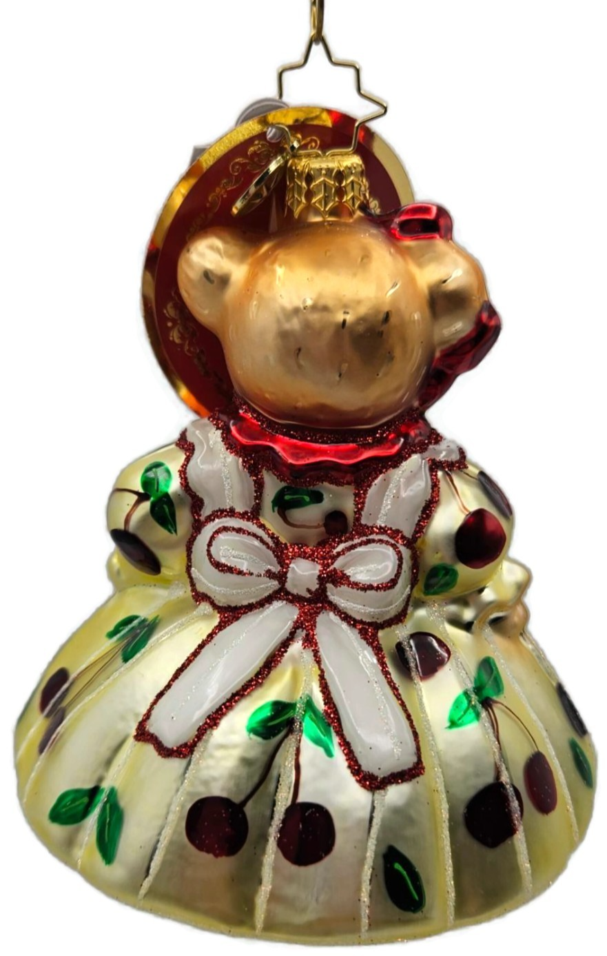 Christopher Radko Muffys Slice of Sweetness Bear Glass Holiday Ornament 10229255