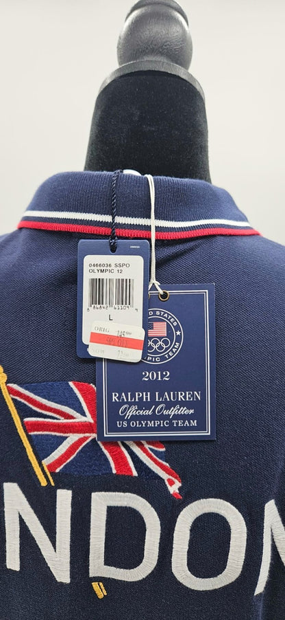 Ralph Lauren US Olympic 2012 Polo Shirt Official Outfitter Blue Womens Large NWT11