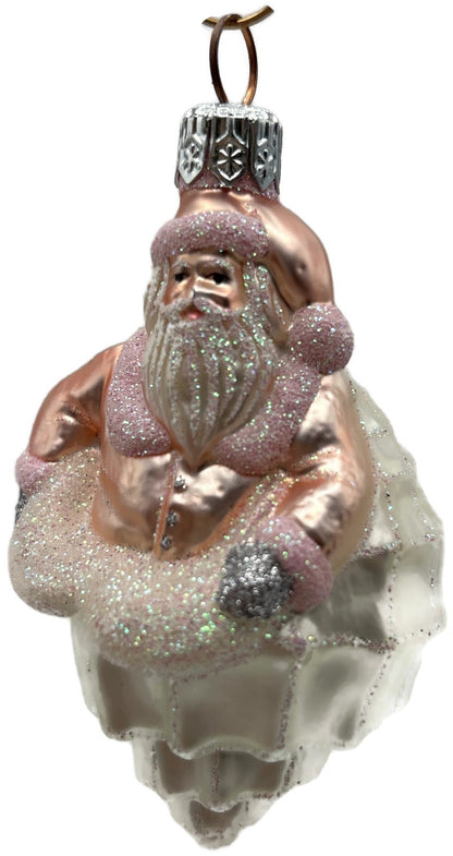 Patricia Breen Turitella Santa Pink Aquatic Seashell Christmas Ornament 99397