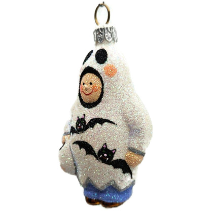 Patricia Breen Trickster Ghost White Halloween Bat Glass Christmas Ornament 26503