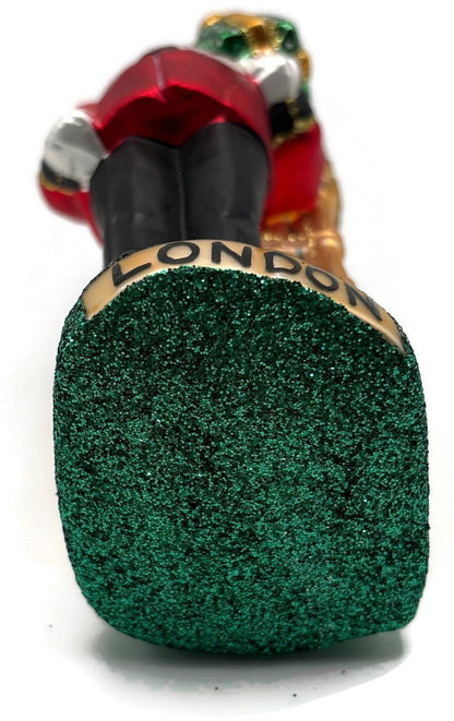 London Big Ben Palace Guard Santa Glass Christmas Ornament British England UK9