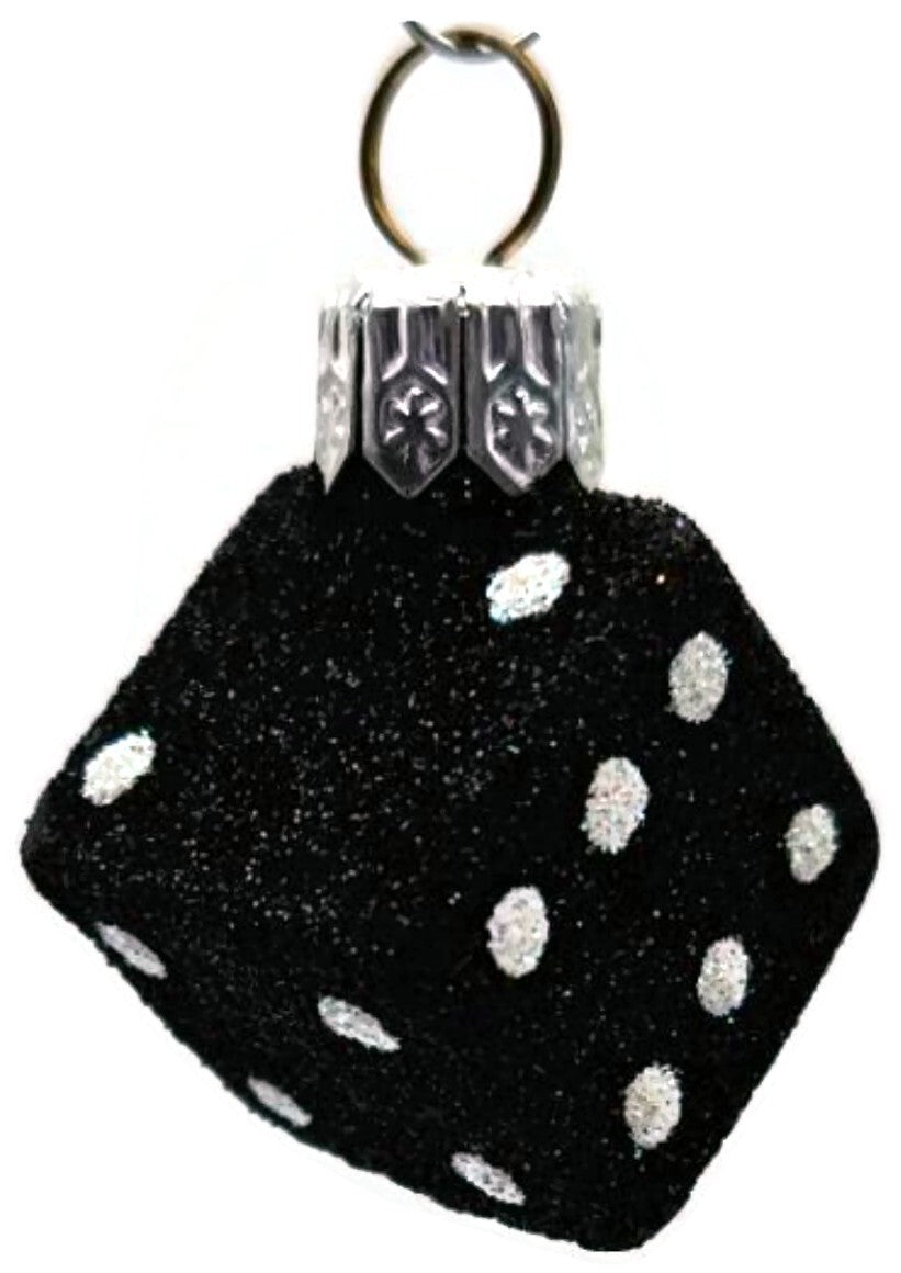 Patricia Breen Dice Pair Black and White 2 Part Mini Christmas Ornament 2377GIFT10
