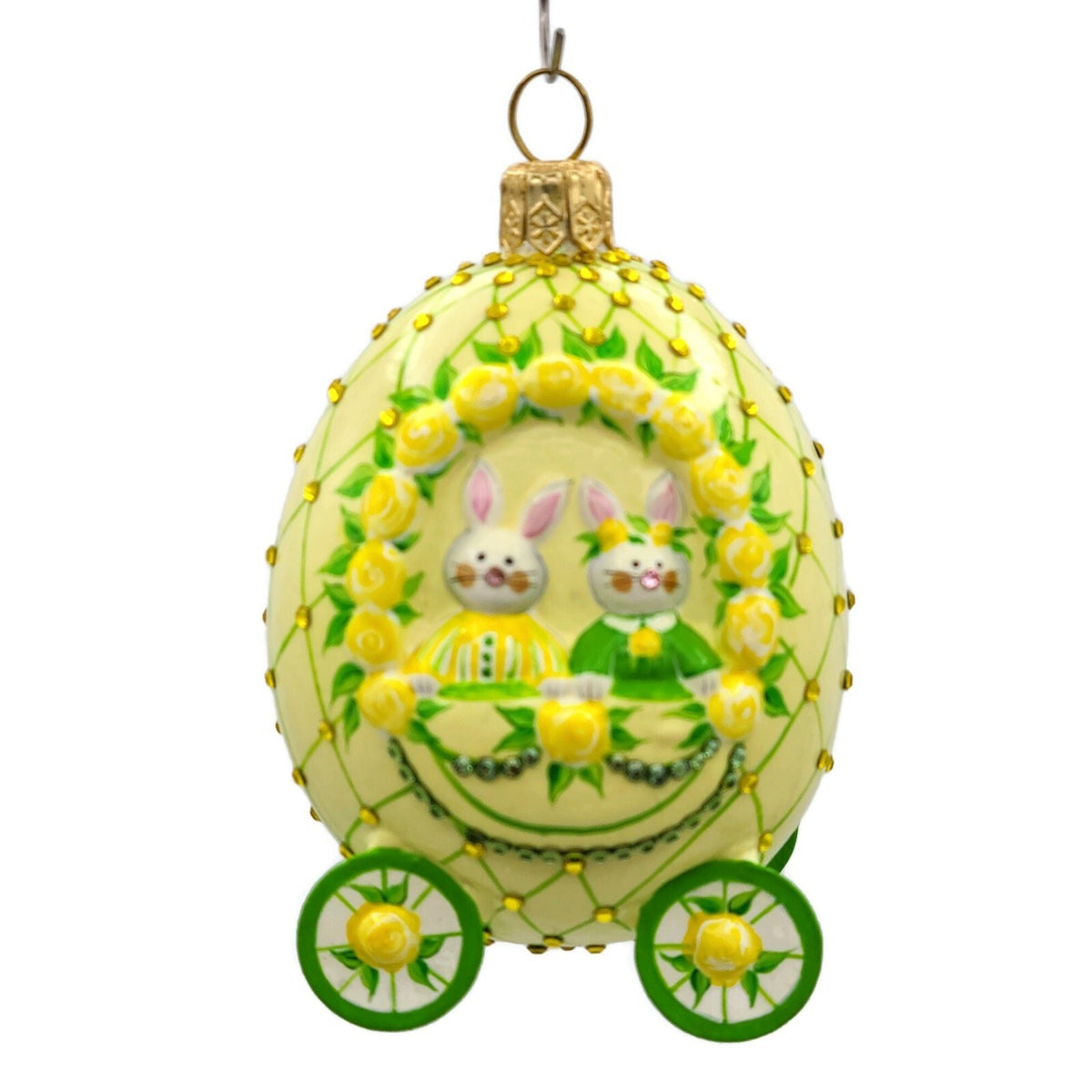Patricia Breen Glorious Outing Yellow Green Jeweled Easter Spring Ornament 22020