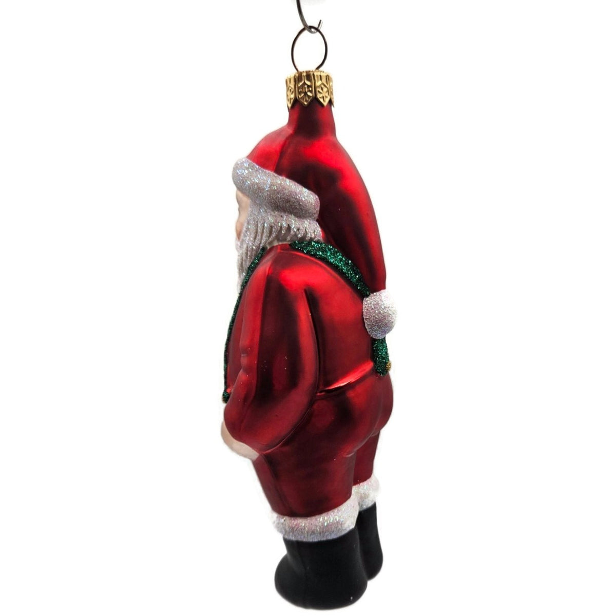 Patricia Breen Workshop Santa Red Glittered Suspenders Christmas Ornament 965310