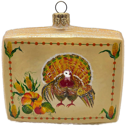 Patricia Breen Greetings Give Thanks Turkey Postcard Christmas Ornament 25131