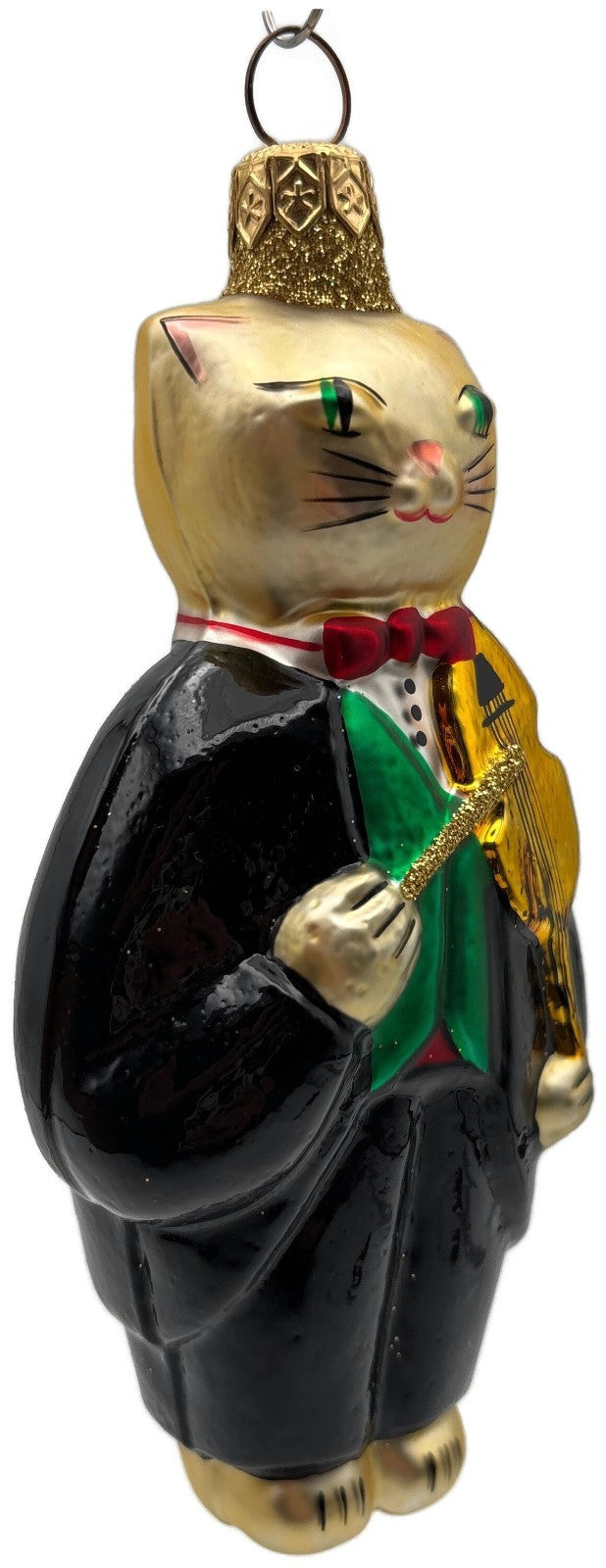Patricia Breen Fiddling Cat Black Hey Diddle Diddle Christmas Tree Ornament 95057