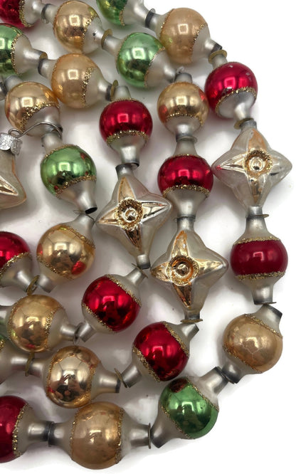 Midwest Cannon Falls Vintage Glassworks Glass Bead Star Christmas Garland 70in5