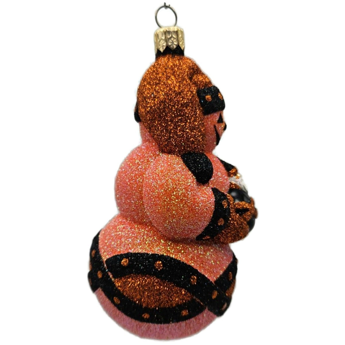 Patricia Breen Faberge Snowman Halloween Orange Stars Christmas Ornament 22237