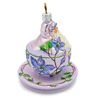Patricia Breen Tea for Two Clematis Jeweled Flower Spring Tree Ornament 25681