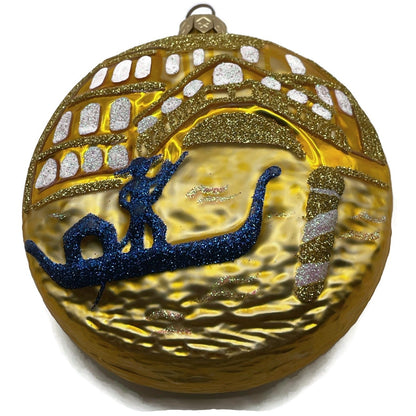 Patricia Breen Venice At Dusk Italy Gold Medallion Christmas Ornament 9700SLAM4