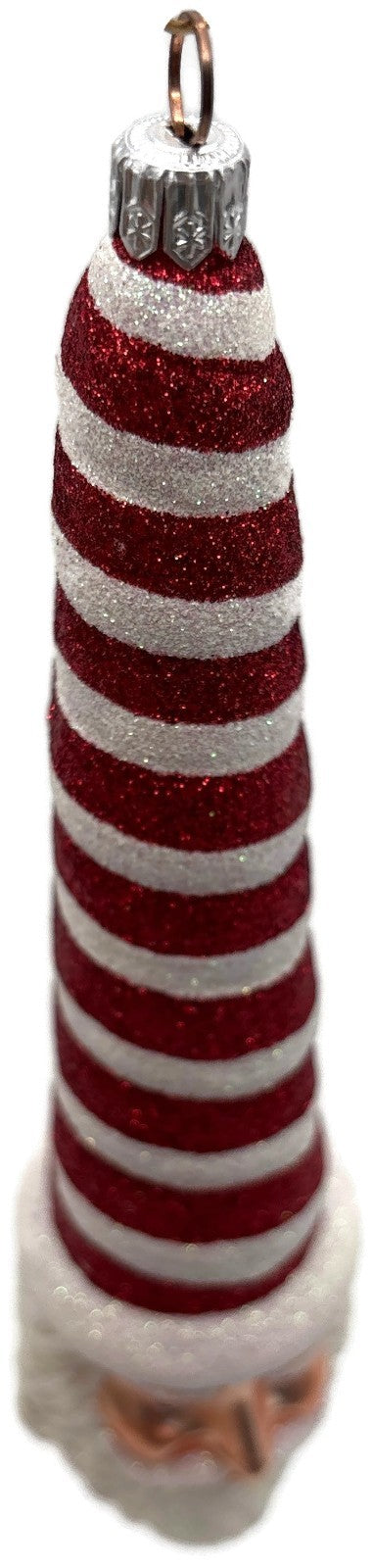 Patricia Breen Sucre Santa Red White Peppermint Striped Christmas Ornament 20388