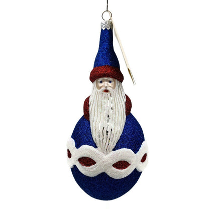 Patricia Breen Faberge Santa Claus Red Blue Christmas Holiday Tree Ornament 95300