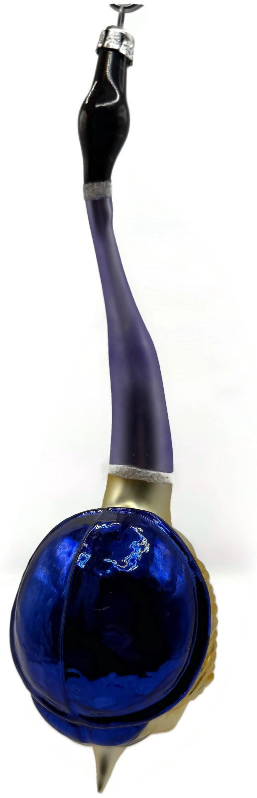 Christopher Radko 1994 Jockey Pipe Blue Gold Glass Ornament 94 051 01