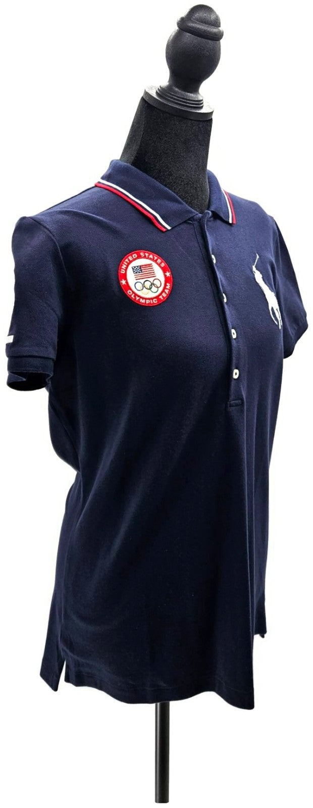 Ralph Lauren US Olympic 2012 Polo Shirt Official Outfitter Blue Womens Large NWT7