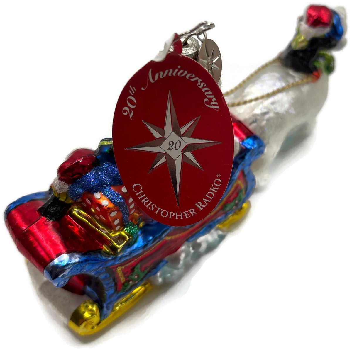 Christopher Radko Nordic Rider Santa 20th Anniversary Ornament 2005 10111875