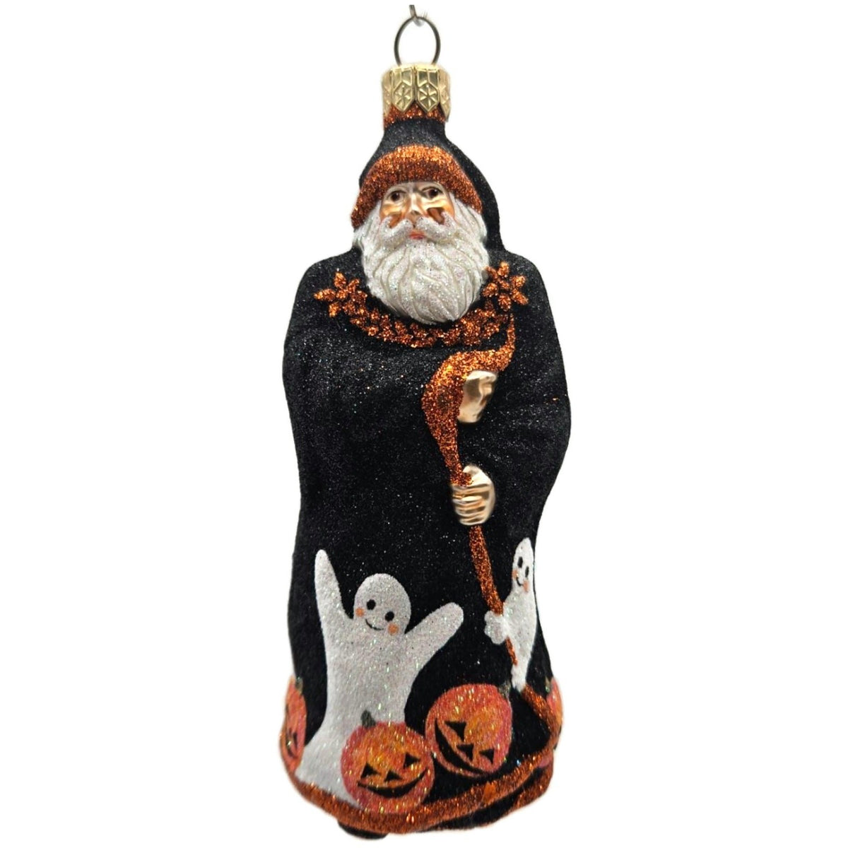 Patricia Breen Redoute Santa Halloween Black Pumpkins Christmas Ornament 21250